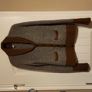 J.Crew Knitted Grey & Brown Sweater